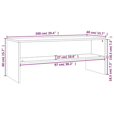 TV-taso Sonoma tammi 100x40x40 cm lastulevy
