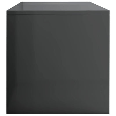 TV-taso korkeakiilto harmaa 100x40x40 cm tekninen puu