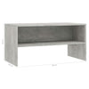 TV-taso betoninharmaa 80x40x40 cm lastulevy