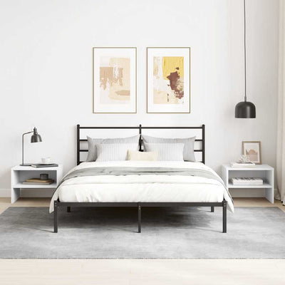 Valkoinen yöpöydät Cismaru 40x30x30cm (2 kpl, puinen)