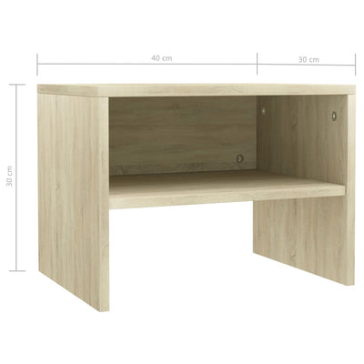 Yöpöydät 2kpl sonoma tammi 40x30x30 cm tekninen puu
