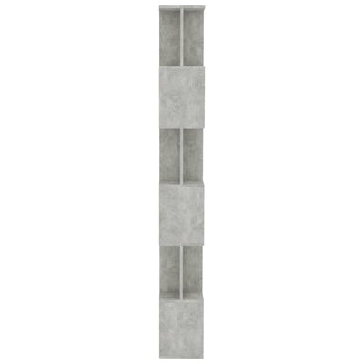 Kirjahylly/tilanjakaja betoninharmaa 80x24x192 cm tekninen puu