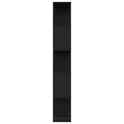 Kirjahylly/tilanjakaja musta 80x24x159 cm tekninen puu