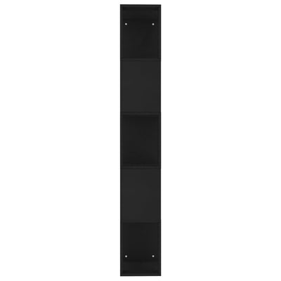 Kirjahylly/tilanjakaja musta 45x24x159 cm tekninen puu