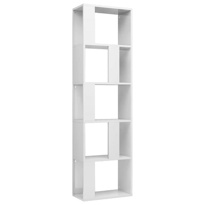 Kirjahylly/tilanjakaja korkeak. valk. 45x24x159 cm tekninen puu