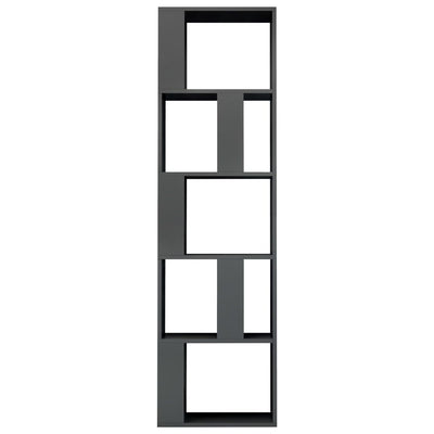 Kirjahylly/tilanjakaja harmaa 45x24x159 cm lastulevy