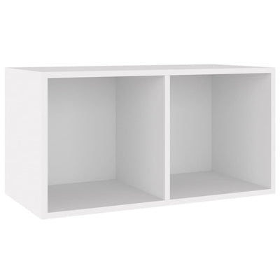 Vinyylilevyjen säilytyslaatikko valk.71x34x36 cm tekninen puu