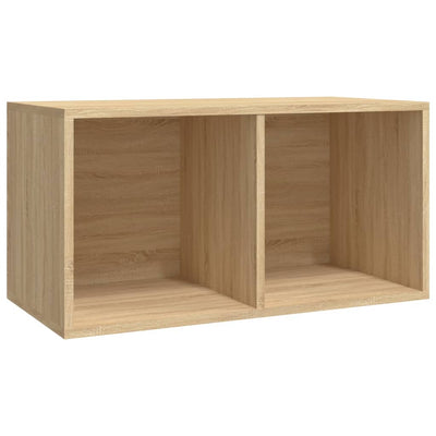 Vinyylilevyjen säilytyslaatikko tammi 71x34x36 cm tekninen puu