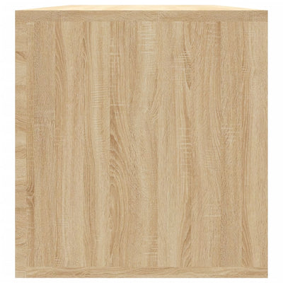 Vinyylilevyjen säilytyslaatikko tammi 71x34x36 cm tekninen puu