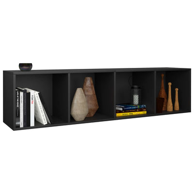 Kirjahylly/TV-taso musta 36x30x143 cm tekninen puu