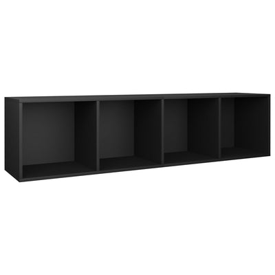 Kirjahylly/TV-taso musta 36x30x143 cm tekninen puu