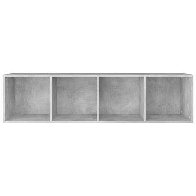 Kirjahylly/TV-taso betoninharmaa 36x30x143 cm tekninen puu