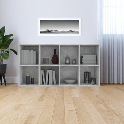 Kirjahylly/senkki betoninharmaa 66x30x130 cm tekninen puu