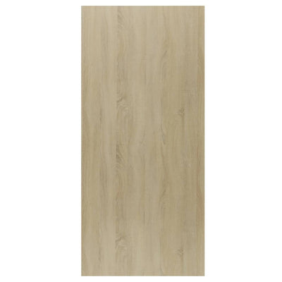 Kirjakaappi valkoinen/Sonoma tammi 66x30x130 cm lastulevy