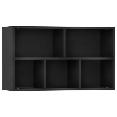 Kirjahylly/senkki musta 50x25x80 cm tekninen puu