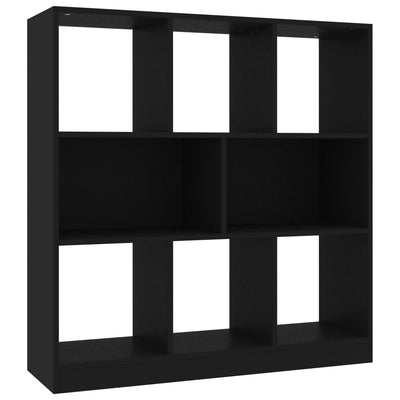 Kirjahylly musta 97,5x29,5x100 cm tekninen puu