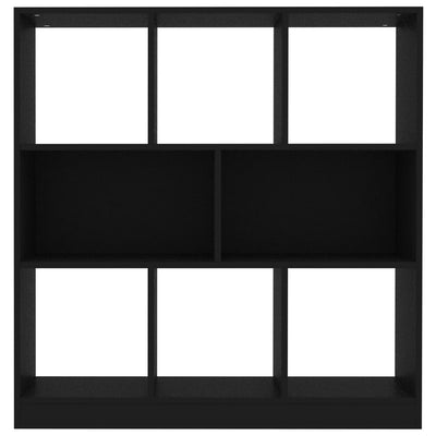 Kirjahylly musta 97,5x29,5x100 cm tekninen puu