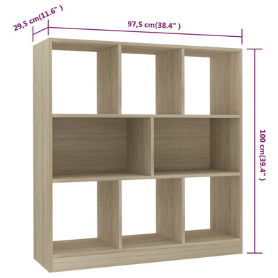 Kirjahylly Sonoma tammi 97,5x29,5x100 cm tekninen puu