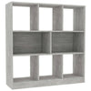 Kirjahylly betoninharmaa 97,5x29,5x100 cm tekninen puu