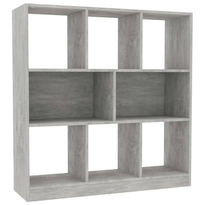 Kirjahylly betoninharmaa 97,5x29,5x100 cm tekninen puu