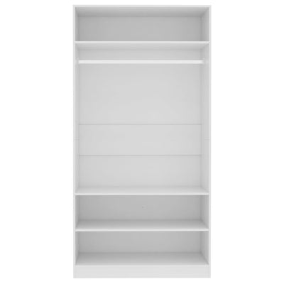 Valkoinen vaatekaappi Onal 100x50x200cm (puinen)