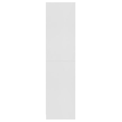 Vaatekaappi valkoinen 100x50x200 cm tekninen puu