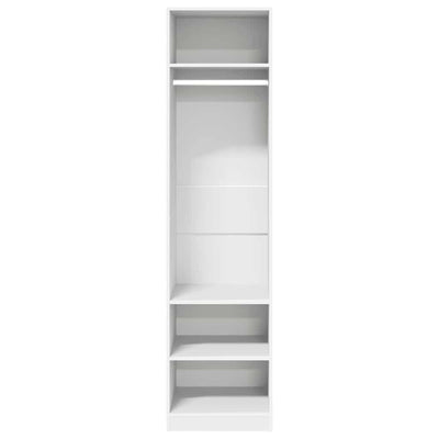 Vaatekaappi valkoinen 50x50x200 cm tekninen puu