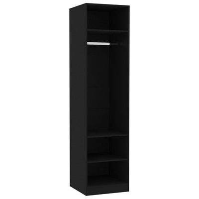 Vaatekaappi musta 50x50x200 cm tekninen puu