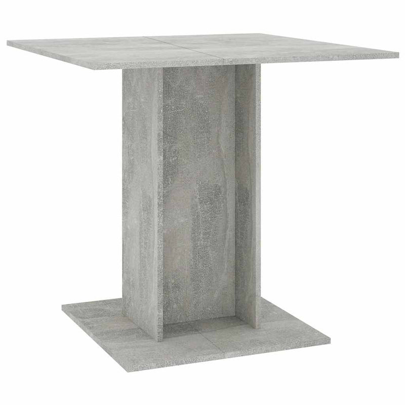 Betoninharmaa ruokapöytä Niculaiu 80x80x75cm (puinen)