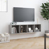 Kirjahylly/TV-taso betoninharmaa 143x30x36 cm