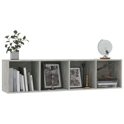 Kirjahylly/TV-taso betoninharmaa 143x30x36 cm