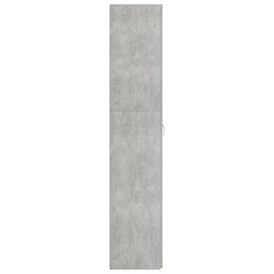 Kenkäkaappi betoninharmaa 80x35,5x180 cm tekninen puu