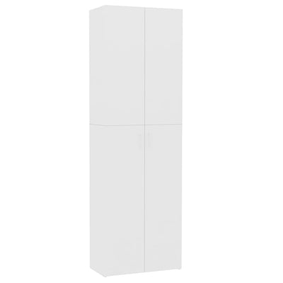 Toimistokaappi valkoinen 60x32x190 cm tekninen puu