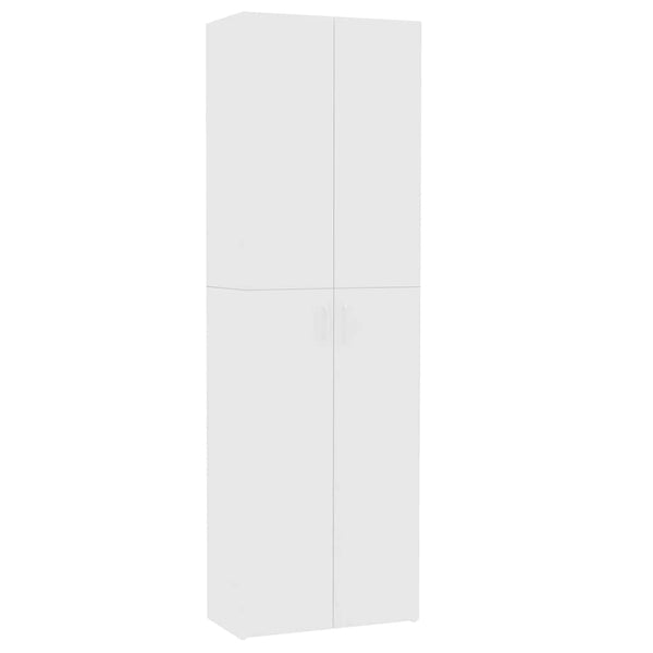 Toimistokaappi valkoinen 60x32x190 cm tekninen puu