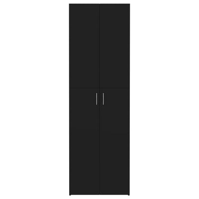 Toimistokaappi musta 60x32x190 cm tekninen puu