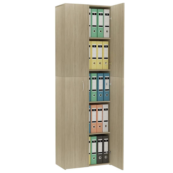 Toimistokaappi Sonoma-tammi 60x32x190 cm tekninen puu