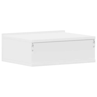 Valkoinen kelluva yöpöytä Saif 40x30x15cm (puinen)