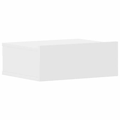 Valkoinen kelluvat yöpöydät Saif 40x30x15cm (2 kpl puinen)