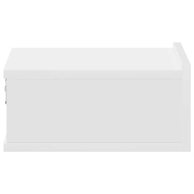 Valkoinen kelluvat yöpöydät Saif 40x30x15cm (2 kpl puinen)