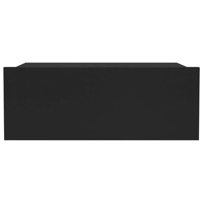 Kelluvat yöpöydät 2 kpl musta 40x30x15 cm tekninen puu