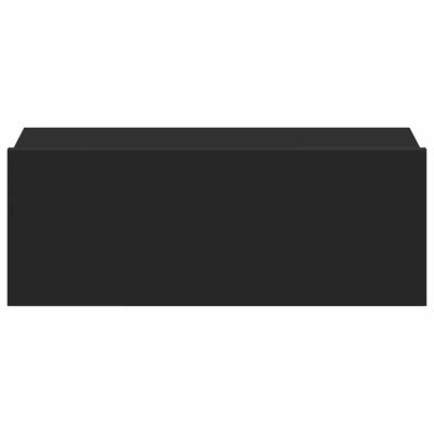 Musta kelluvat yöpöydät Saif 40x30x15cm (2 kpl puinen)