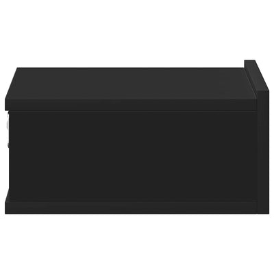 Musta kelluvat yöpöydät Saif 40x30x15cm (2 kpl puinen)