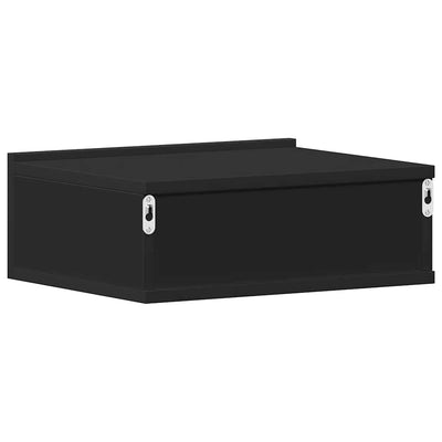 Musta kelluvat yöpöydät Saif 40x30x15cm (2 kpl puinen)