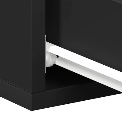 Musta kelluvat yöpöydät Saif 40x30x15cm (2 kpl puinen)