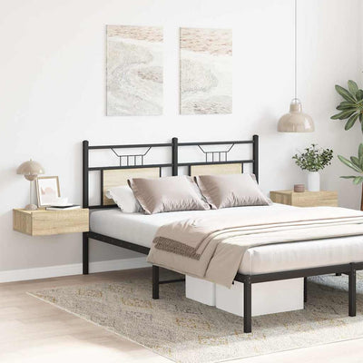 Sonoma tammi kelluvat yöpöydät Saif 40x30x15cm (2 kpl, puinen)