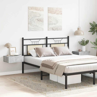 Betoninharmaa kelluvat yöpöydät Saif 40x30x15cm (2 kpl puinen)