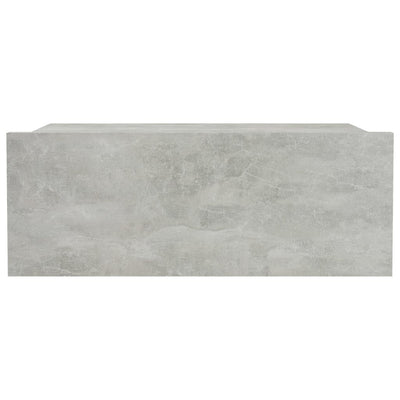 Kelluvat yöpöydät 2 kpl betoninharmaa 40x30x15 cm tekninen puu