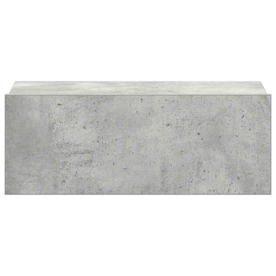 Betoninharmaa kelluvat yöpöydät Saif 40x30x15cm (2 kpl puinen)
