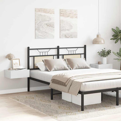 Valkoinen kelluvat yöpöydät Saif 40x30x15cm (2 kpl puinen)