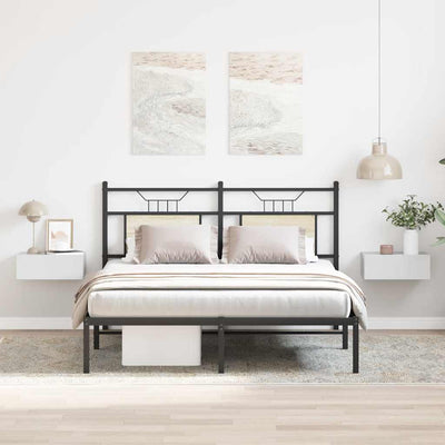 Valkoinen kelluvat yöpöydät Saif 40x30x15cm (2 kpl puinen)